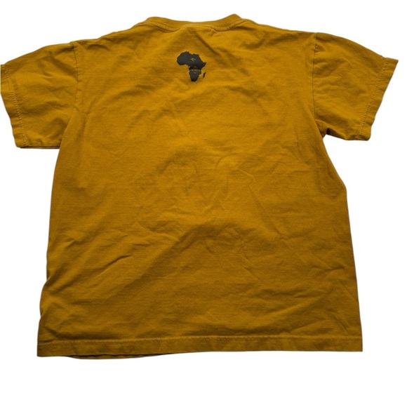 Triple T Brand Women’s Mustard Yellow Africa Print T-Shirt Med 100% Cotton 0093 - Picture 5 of 9